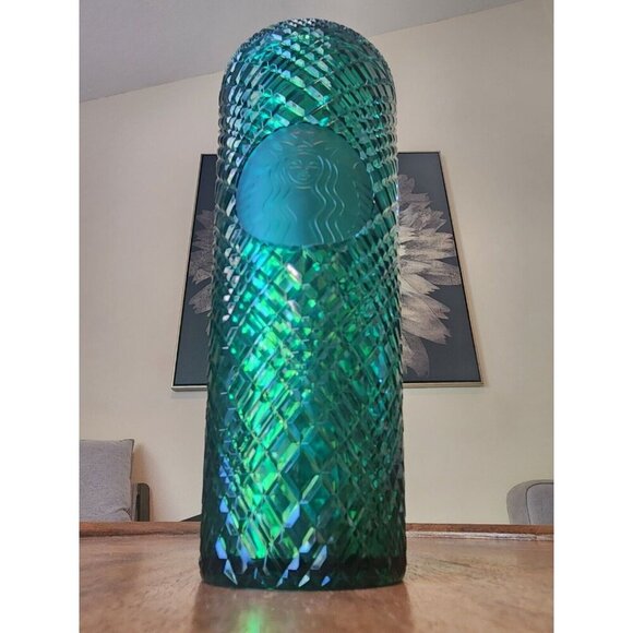 2021 Starbucks Holiday Emerald Green Jeweled Venti Tumbler Cup | 24oz - Picture 2 of 4